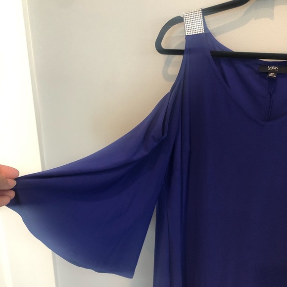 BLUE Plus Cold Shoulder Evening Dress - Picture 4 of 7